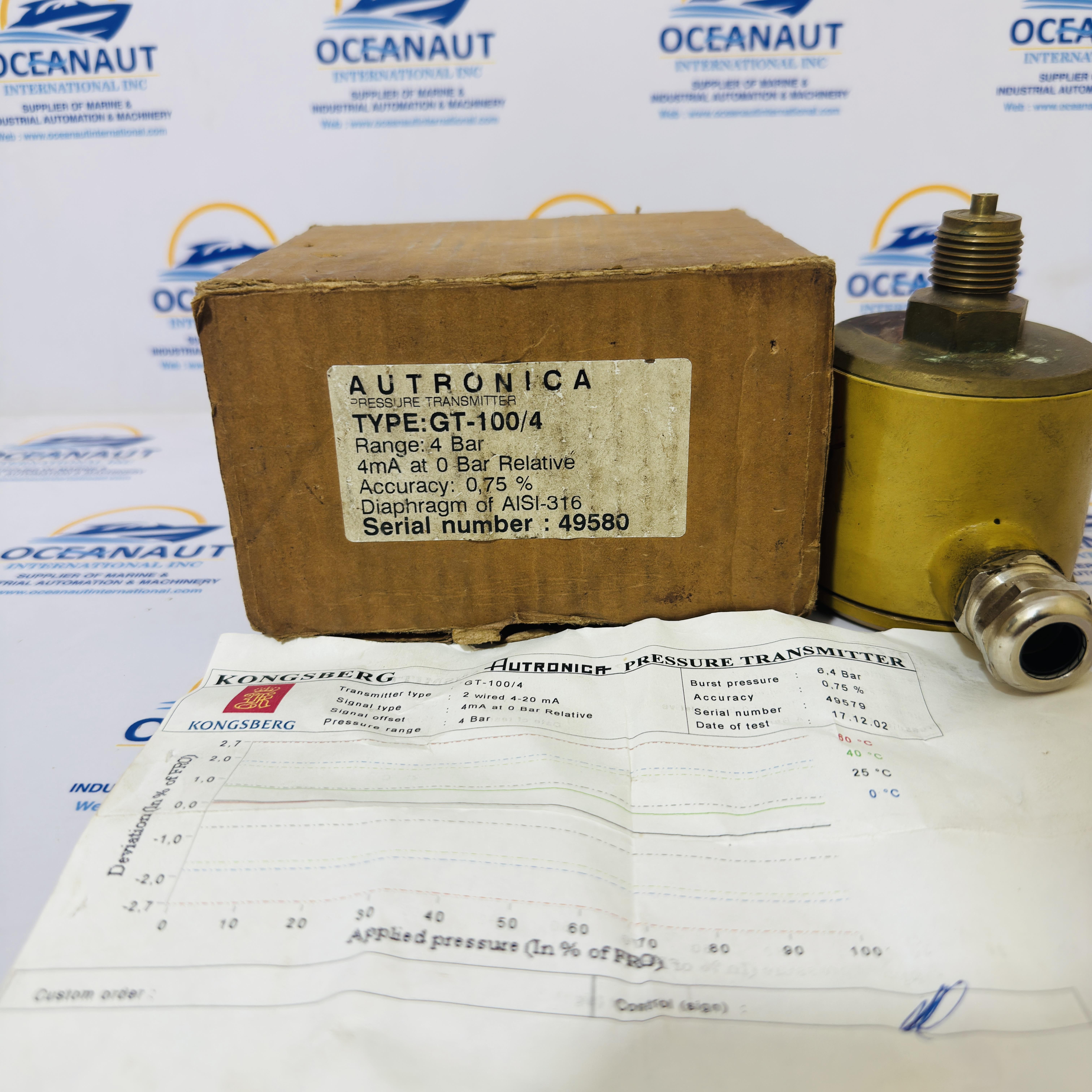 AUTRONICA GT-100/4 BAR PRESSURE TRANSMITTER