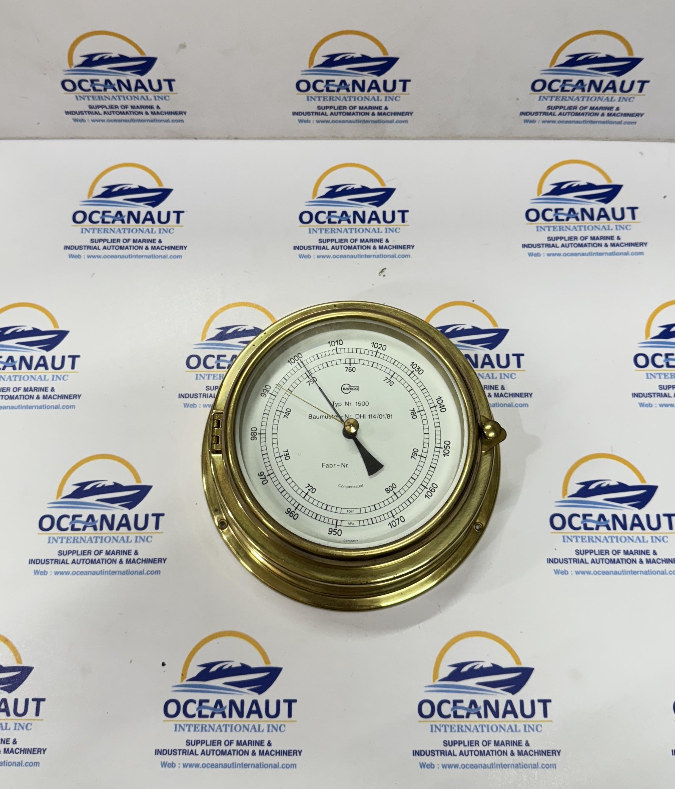 Barigo TYPE NR 1500 Fair Barometer Brass Marine Nautical Ship Boats Yacht