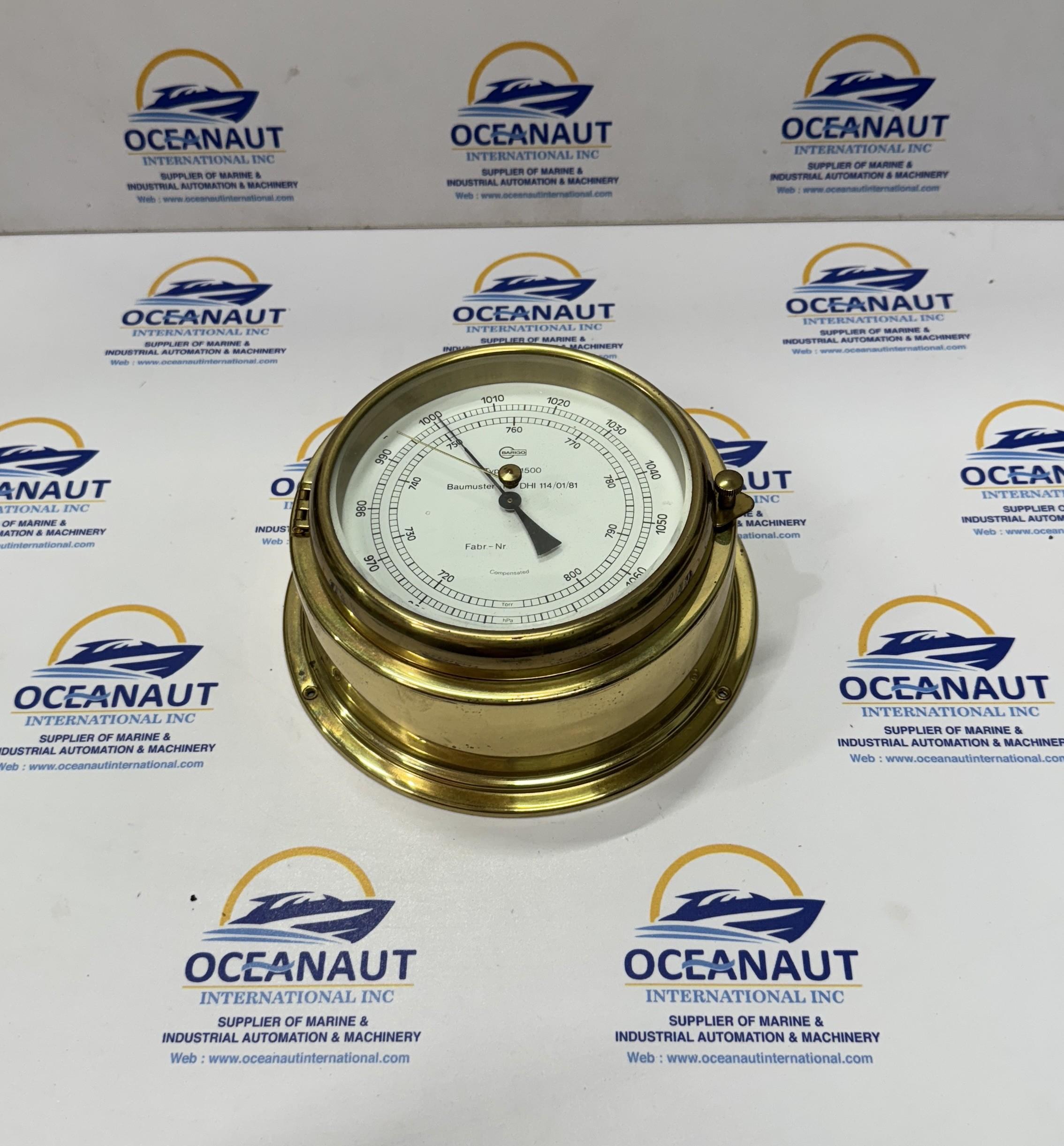 Barigo TYPE NR 1500 Fair Barometer Brass Marine Nautical Ship Boats Yacht