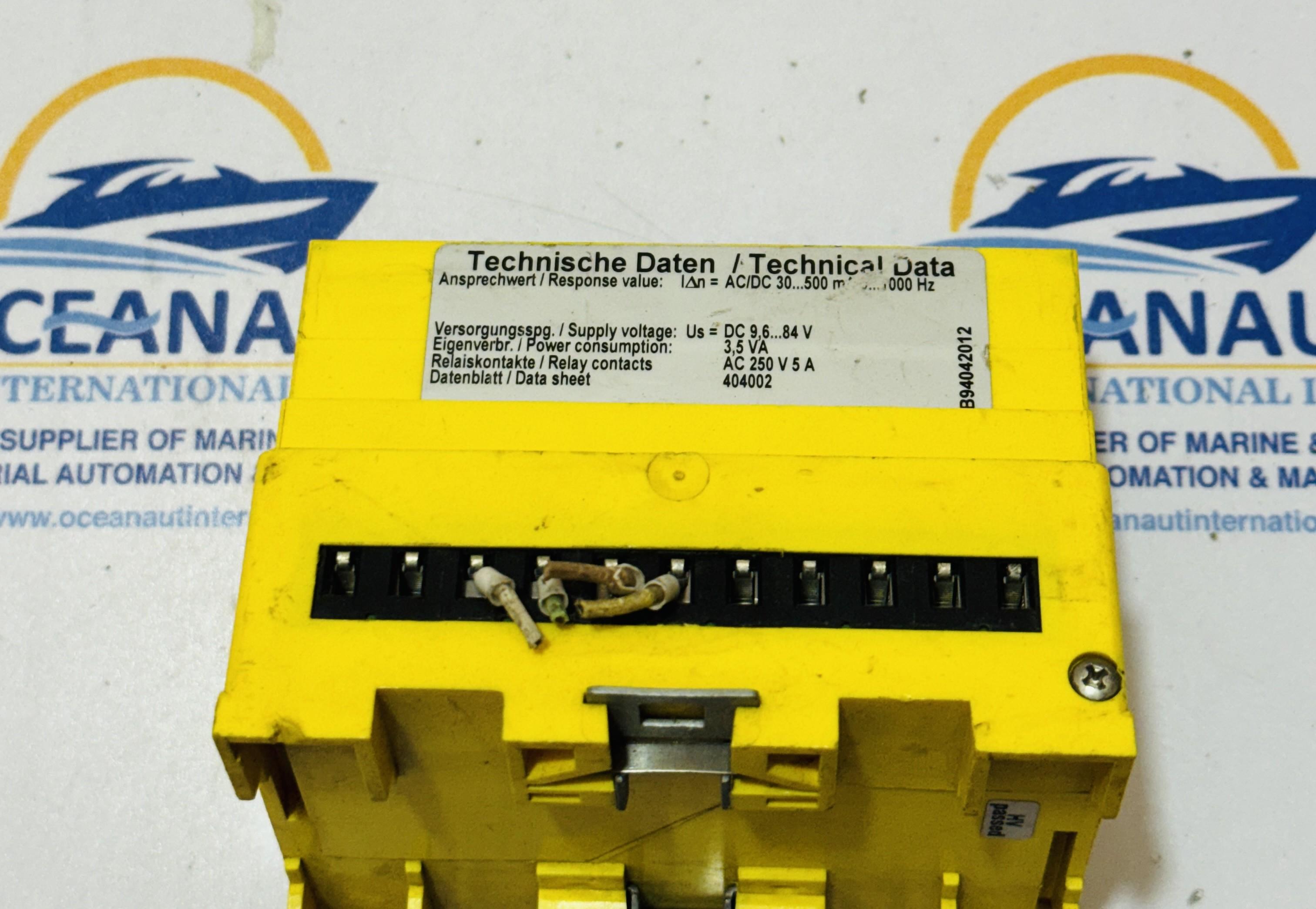 Bender RCMA472LY-21 Residual Current Monitor 30…500ma 0…1000hz