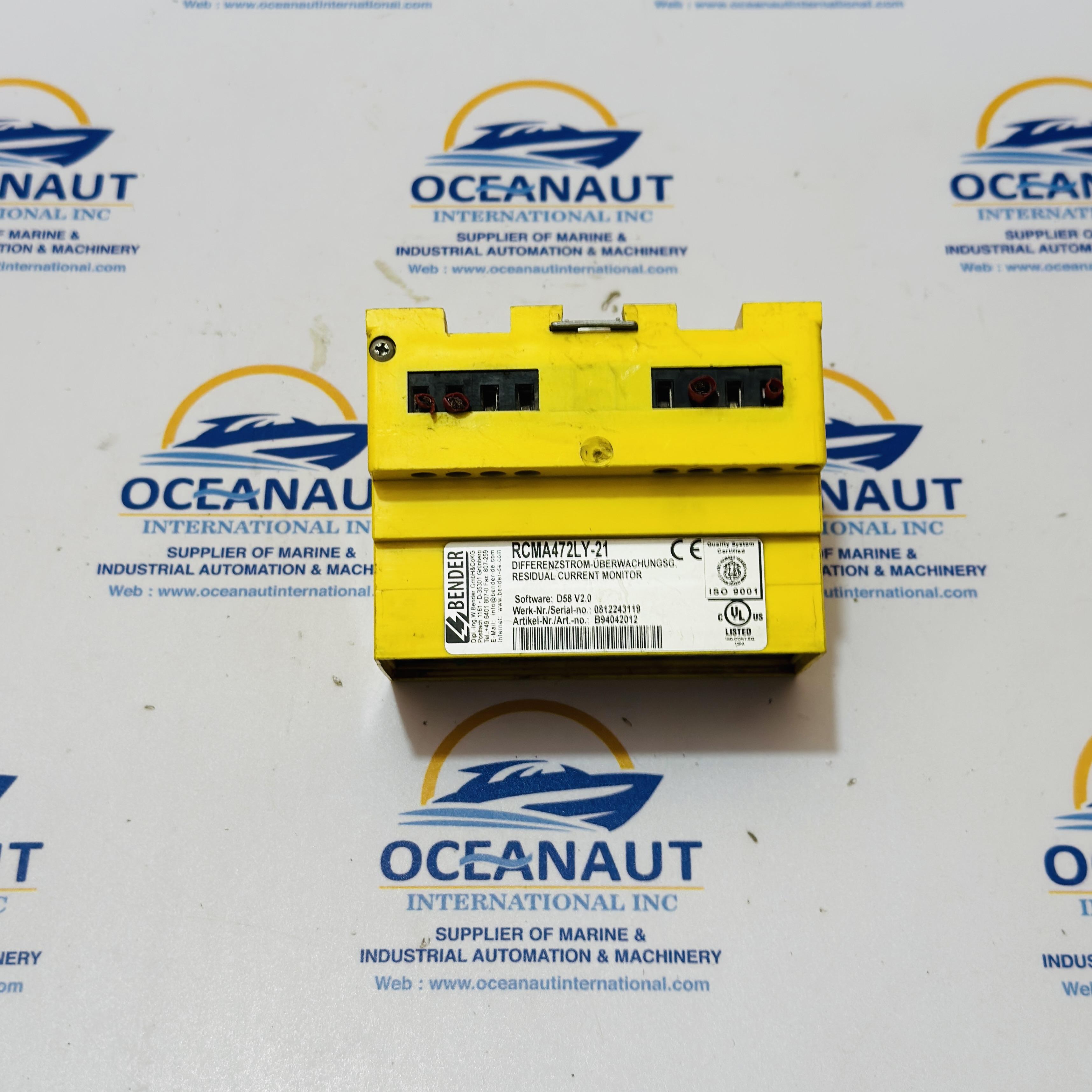 Bender RCMA472LY-21 Residual Current Monitor 30…500ma 0…1000hz