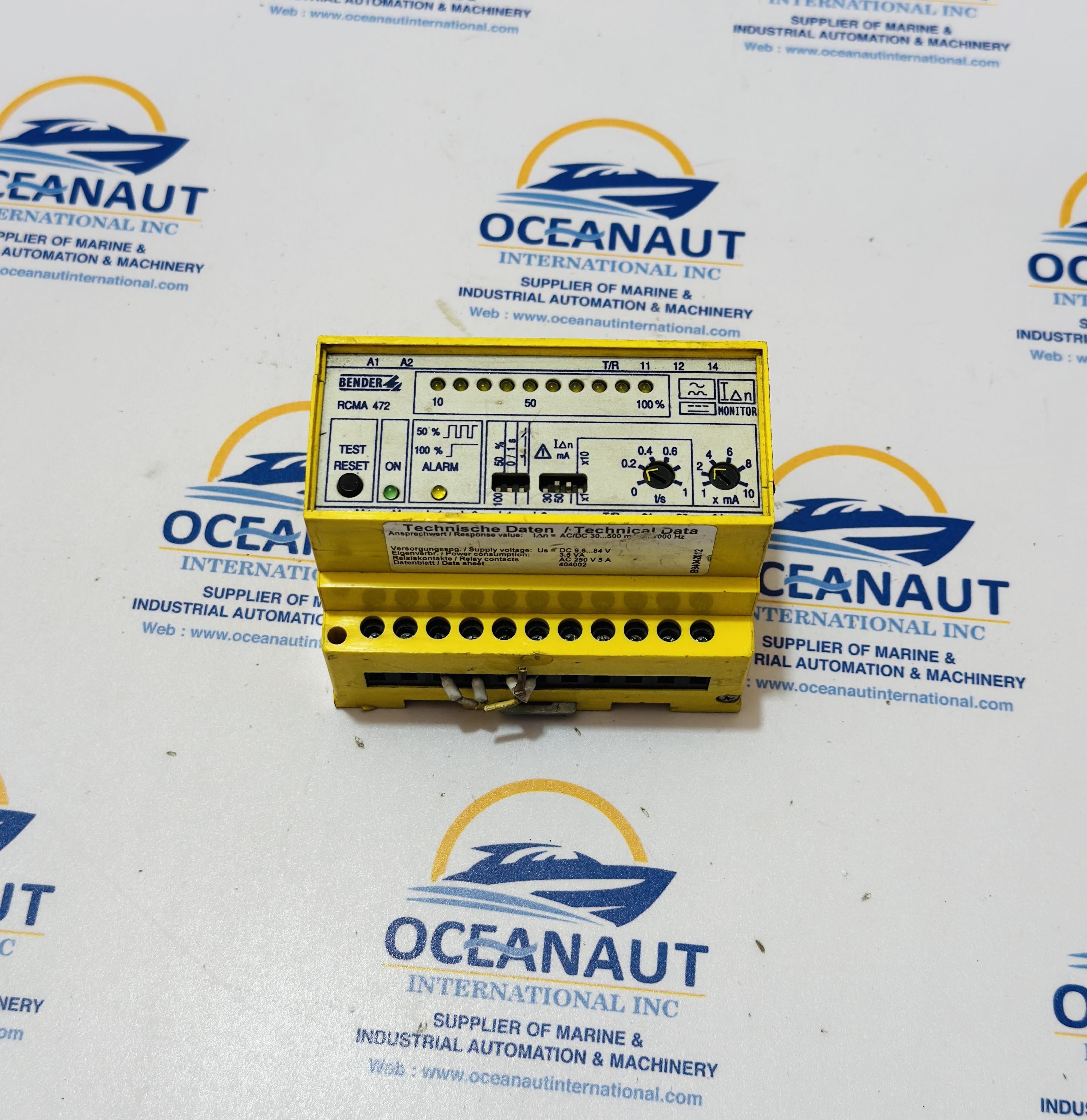 Bender RCMA472LY-21 Residual Current Monitor 30…500ma 0…1000hz