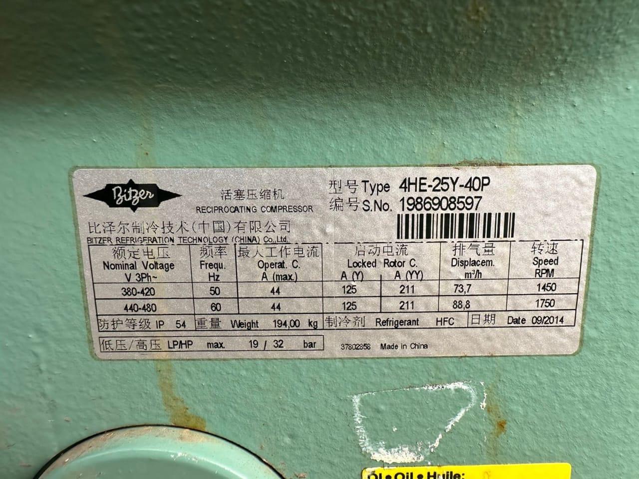 Bitzer Ecocline Compressor 4-40P HE-25Y