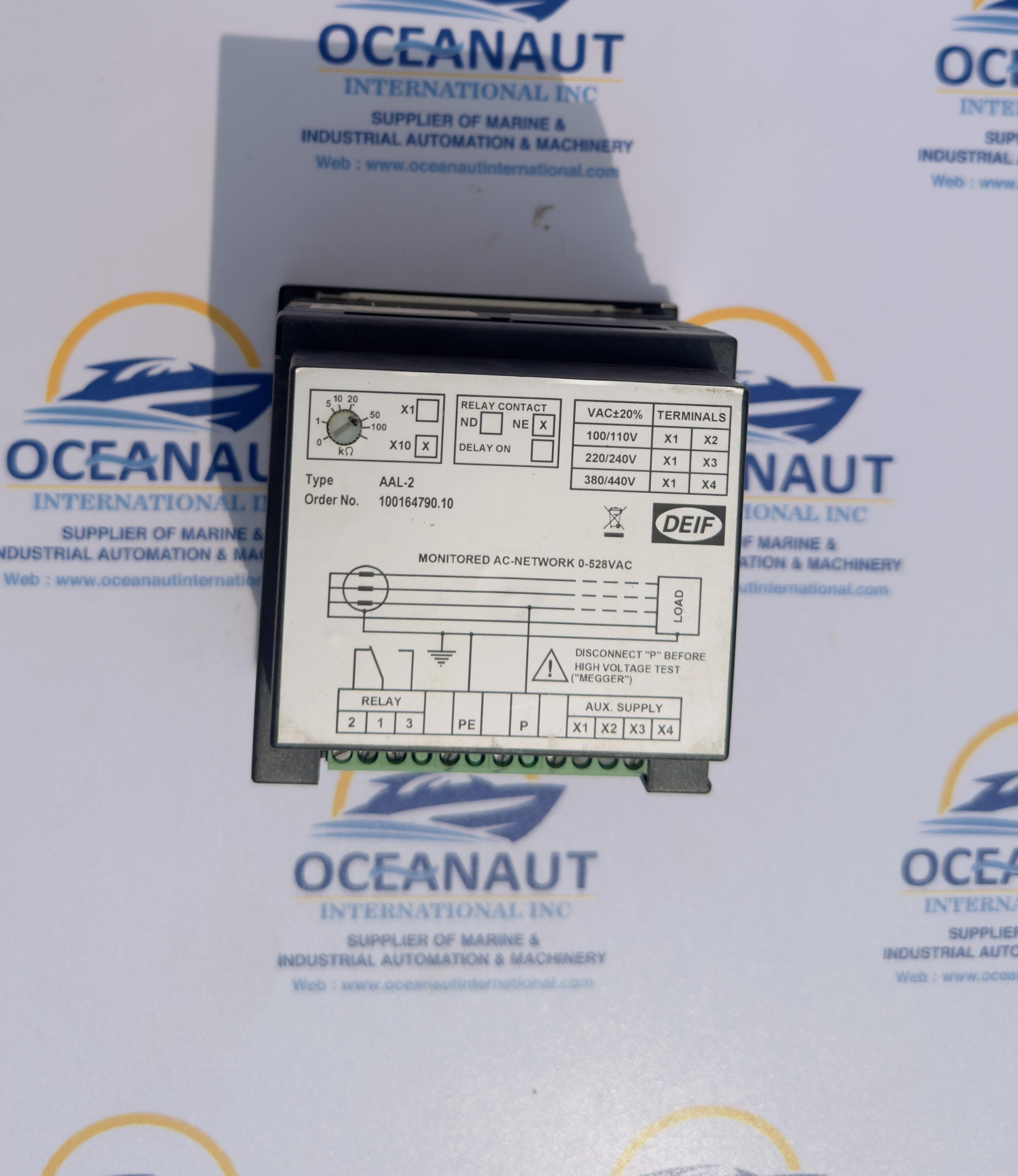DEIF AAL-2  MEGA OHM METER 1200024108D  INSULATION MONITOR DQ96-AAL 