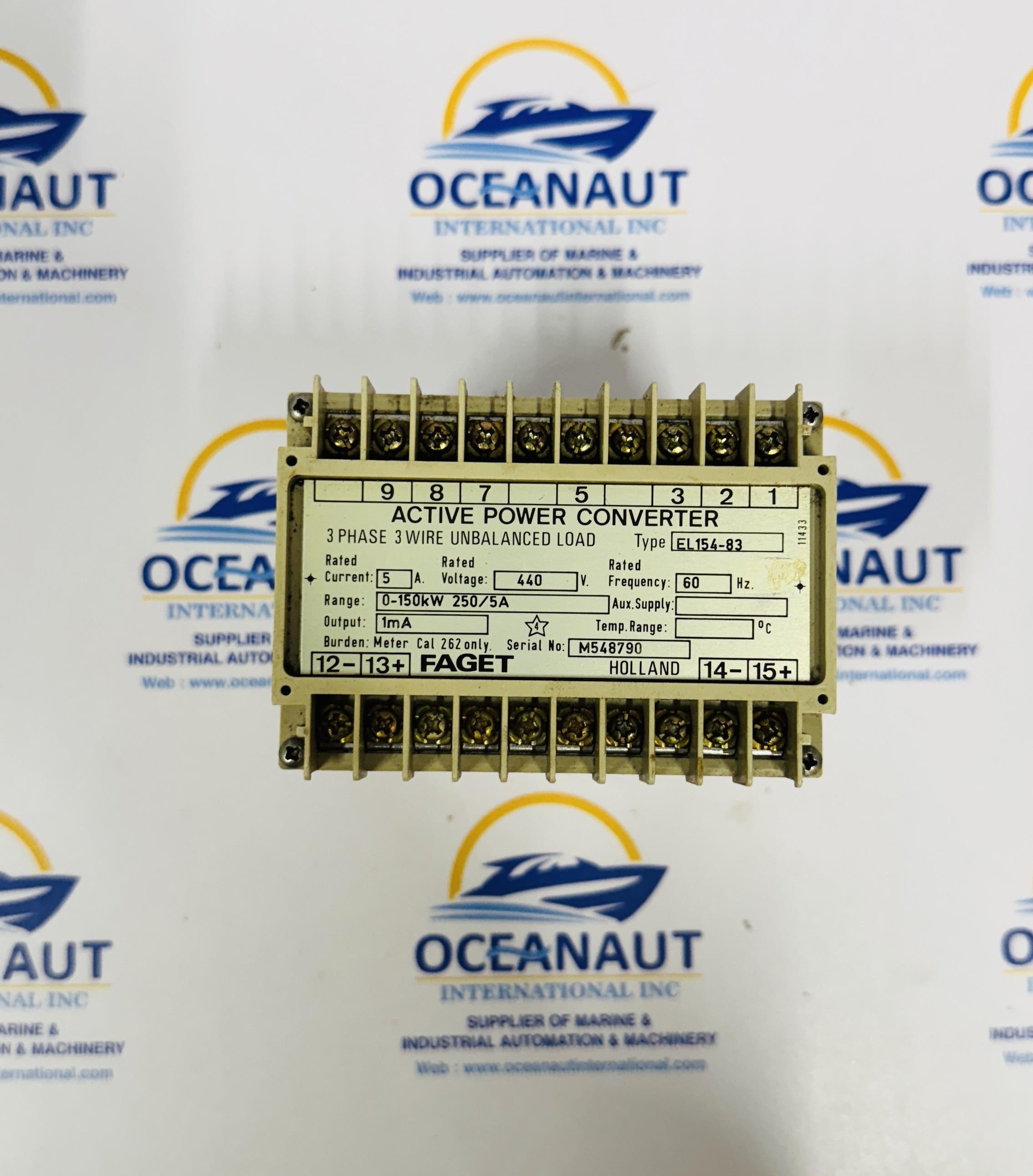 FAGET EL154-83 ACTIVE POWER CONVERTER 5A 440V 0-150kW