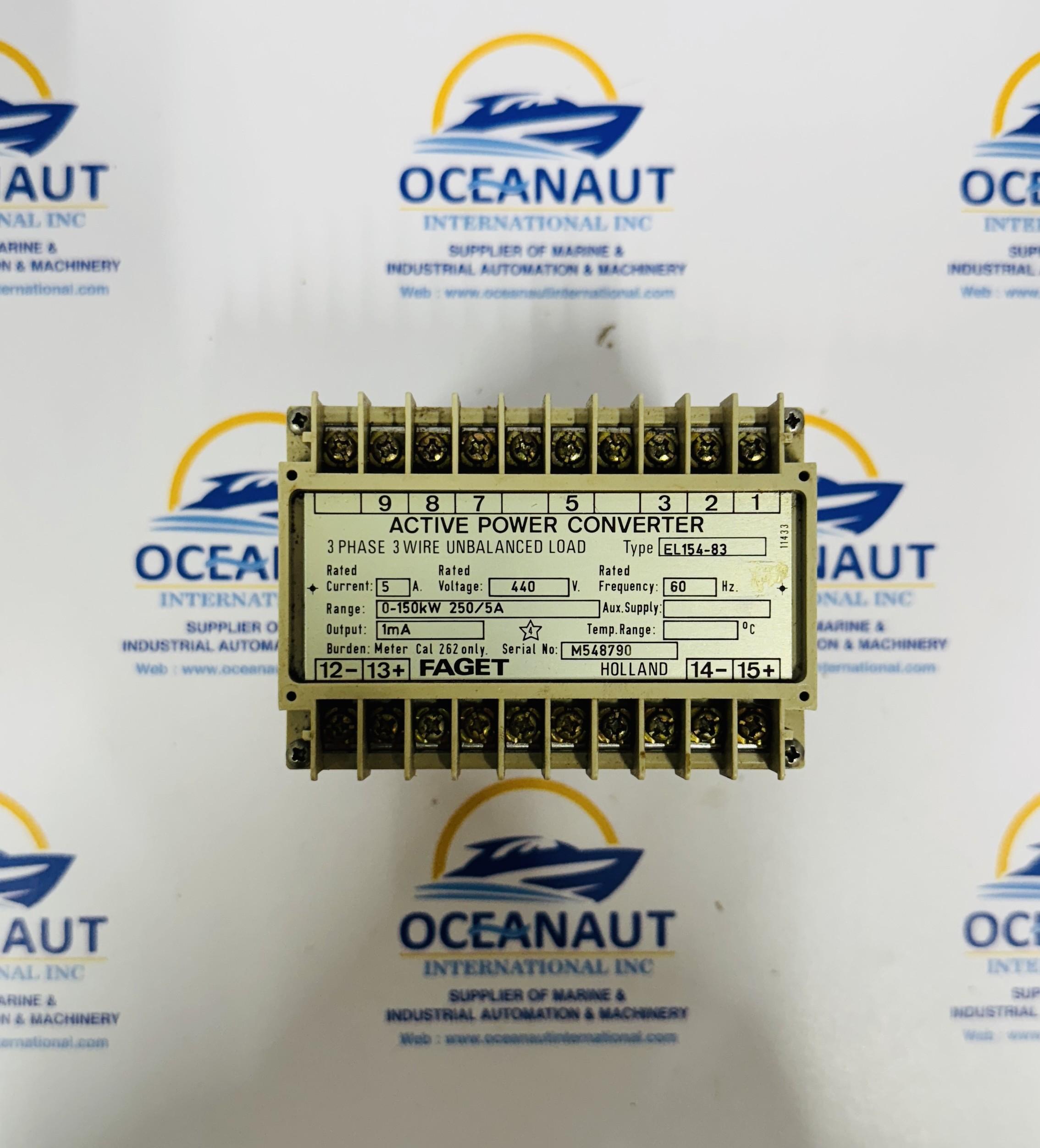 FAGET EL154-83 ACTIVE POWER CONVERTER 5A 440V 0-150kW
