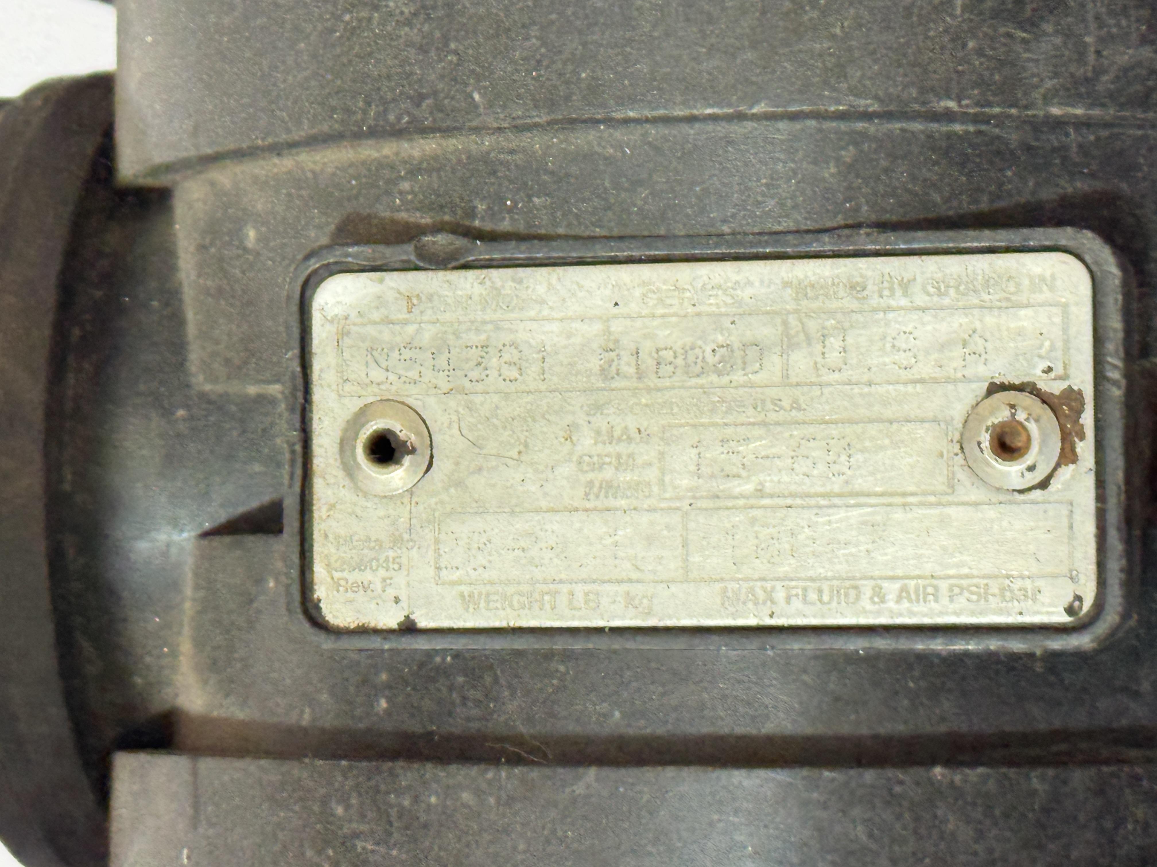 GRACO HUSKY 716 DIAPHRAGM PUMP MODEL D54381