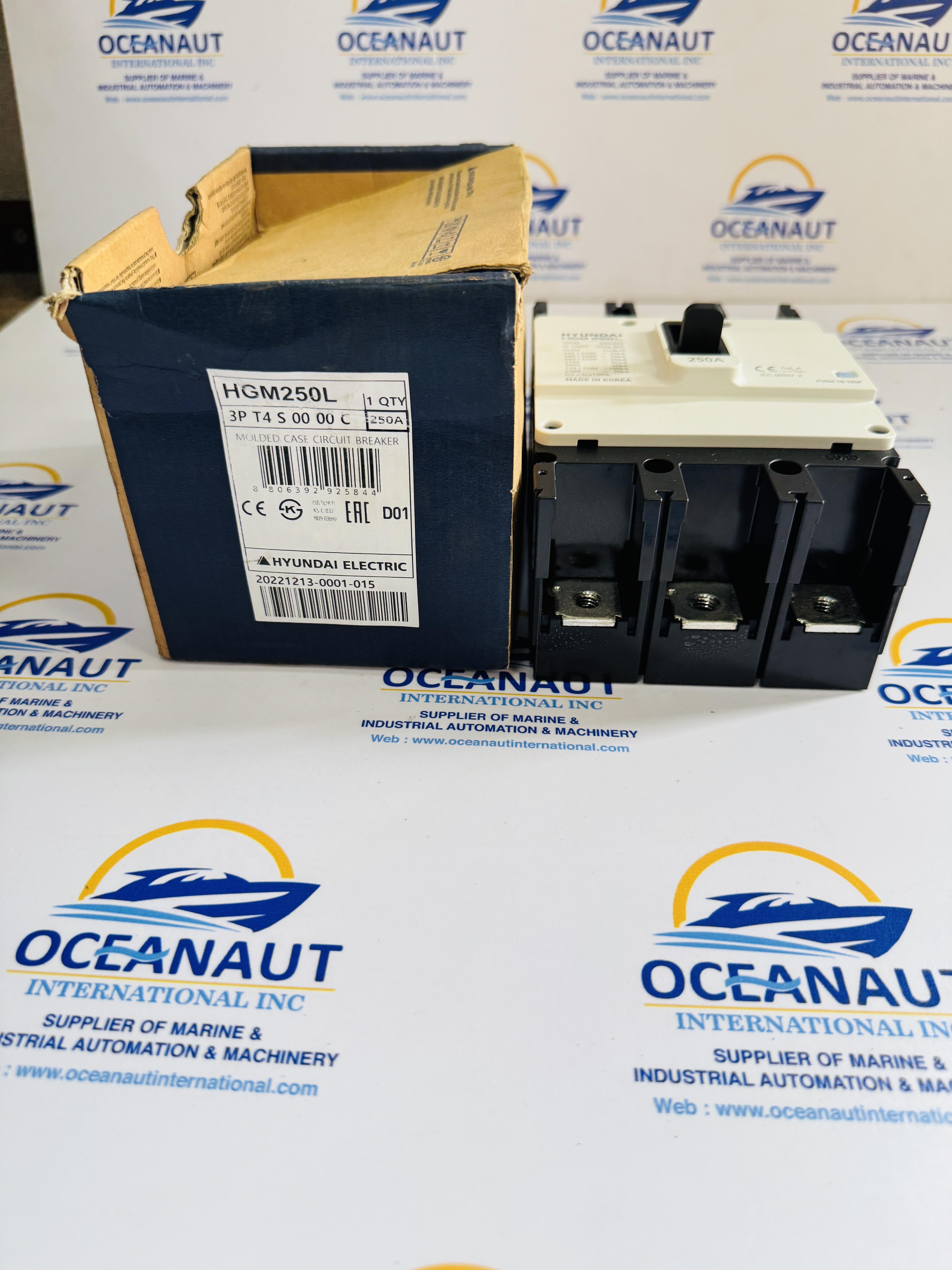 HYUNDAI | HGM 250L | 225A | 3 POLE | MOLDED CASE CIRCUIT BREAKER