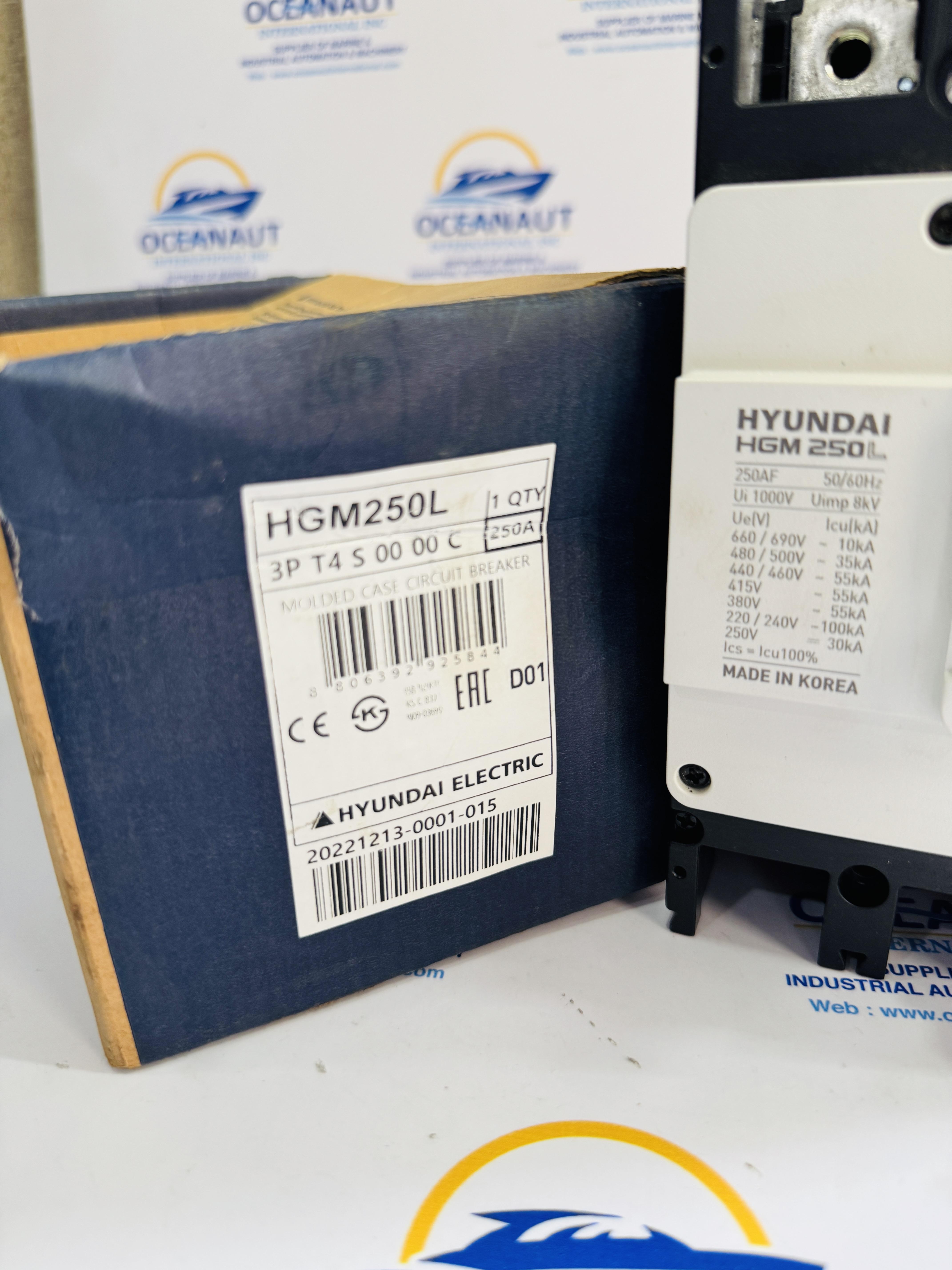 HYUNDAI | HGM 250L | 225A | 3 POLE | MOLDED CASE CIRCUIT BREAKER