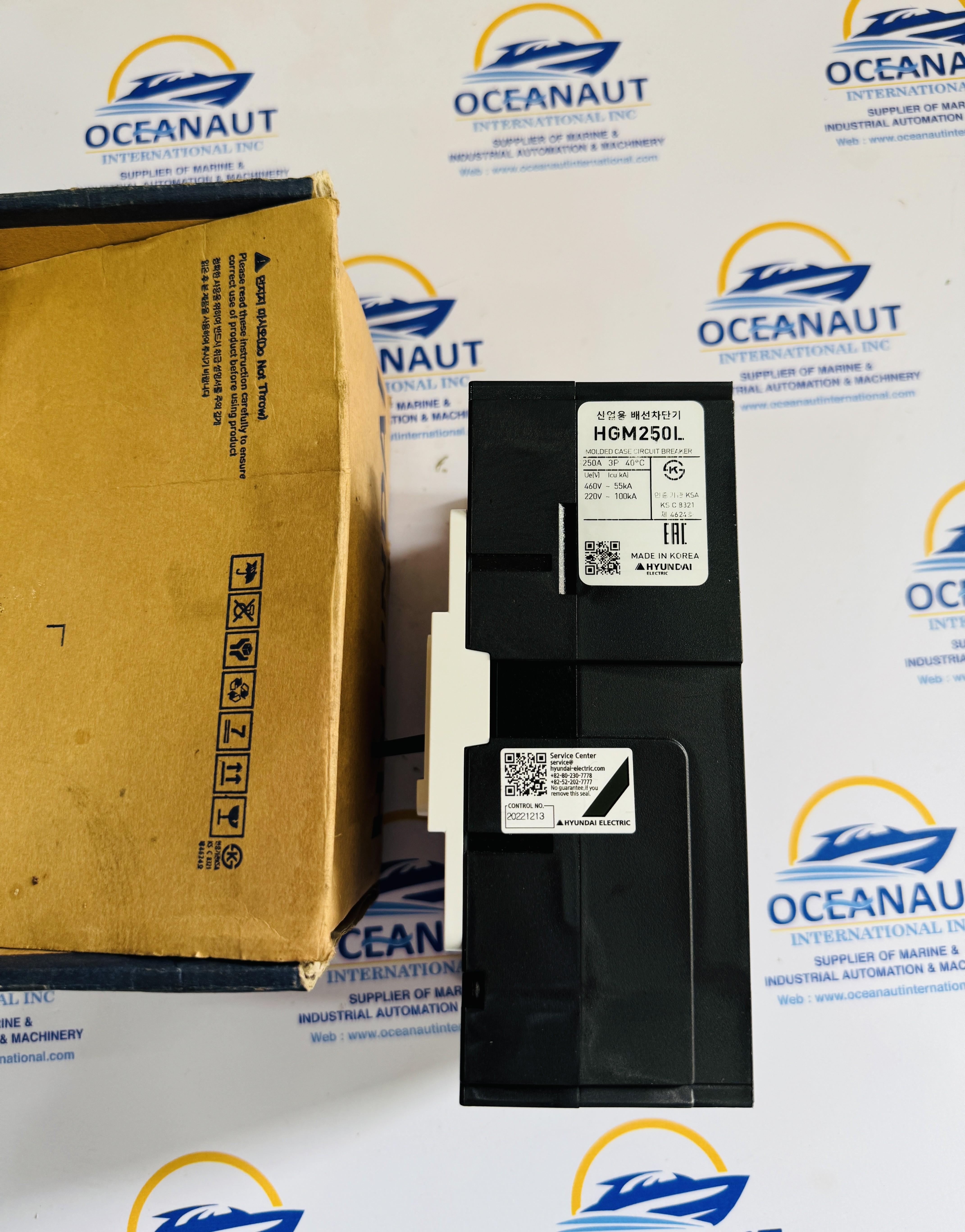 HYUNDAI | HGM 250L | 225A | 3 POLE | MOLDED CASE CIRCUIT BREAKER