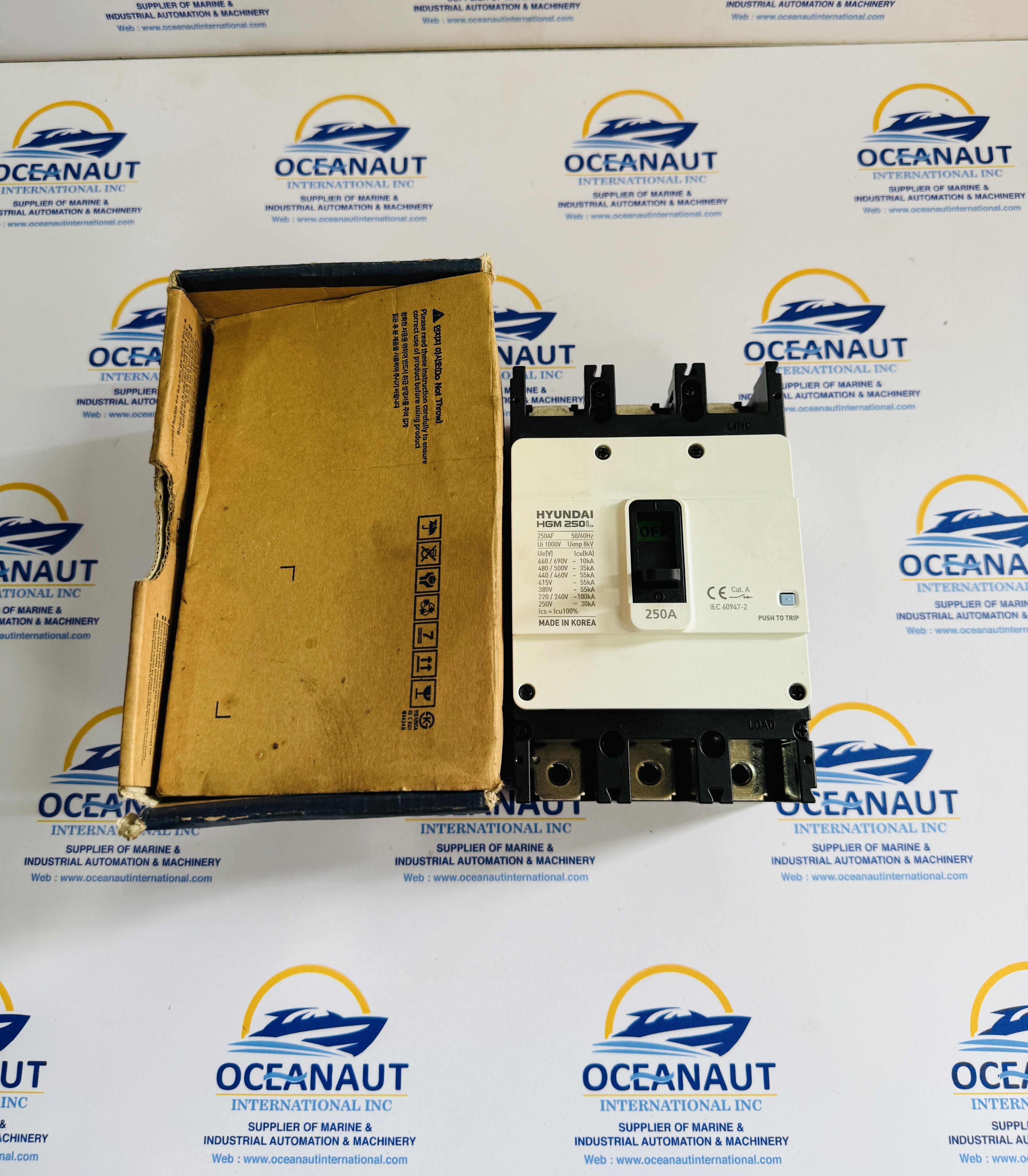 HYUNDAI | HGM 250L | 225A | 3 POLE | MOLDED CASE CIRCUIT BREAKER