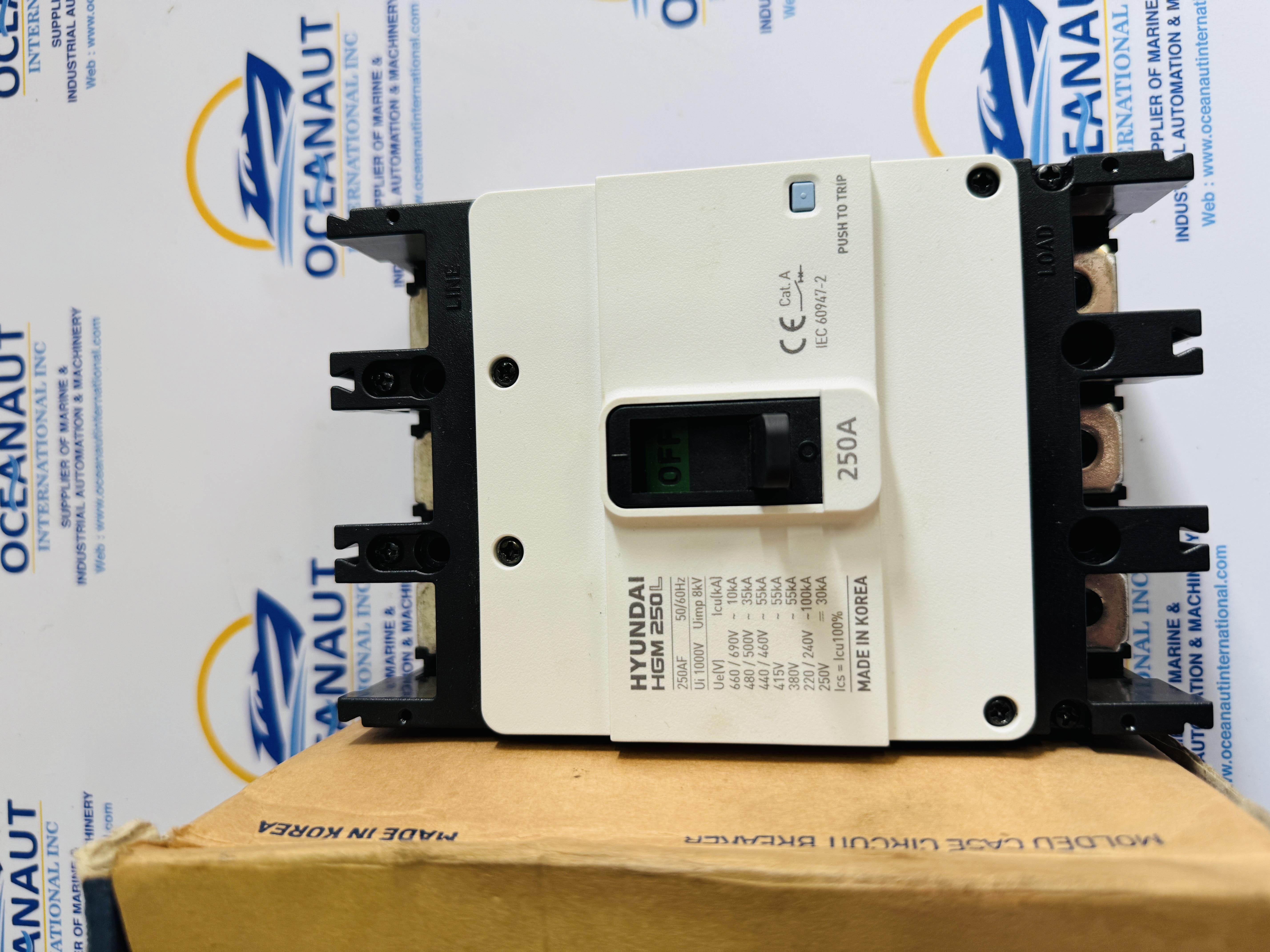 HYUNDAI | HGM 250L | 225A | 3 POLE | MOLDED CASE CIRCUIT BREAKER