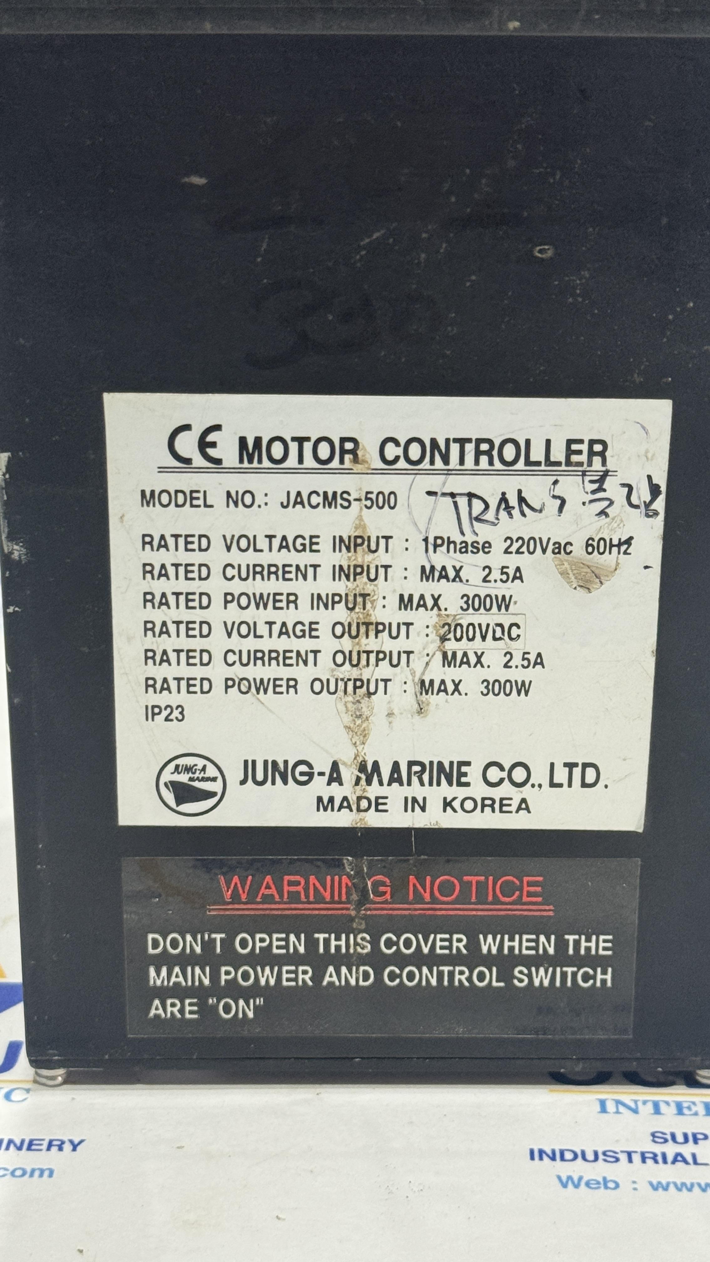 JUNG-A SERIES-D500 CVS CONTROL JACMS-500 MOTOR CONTROLLER