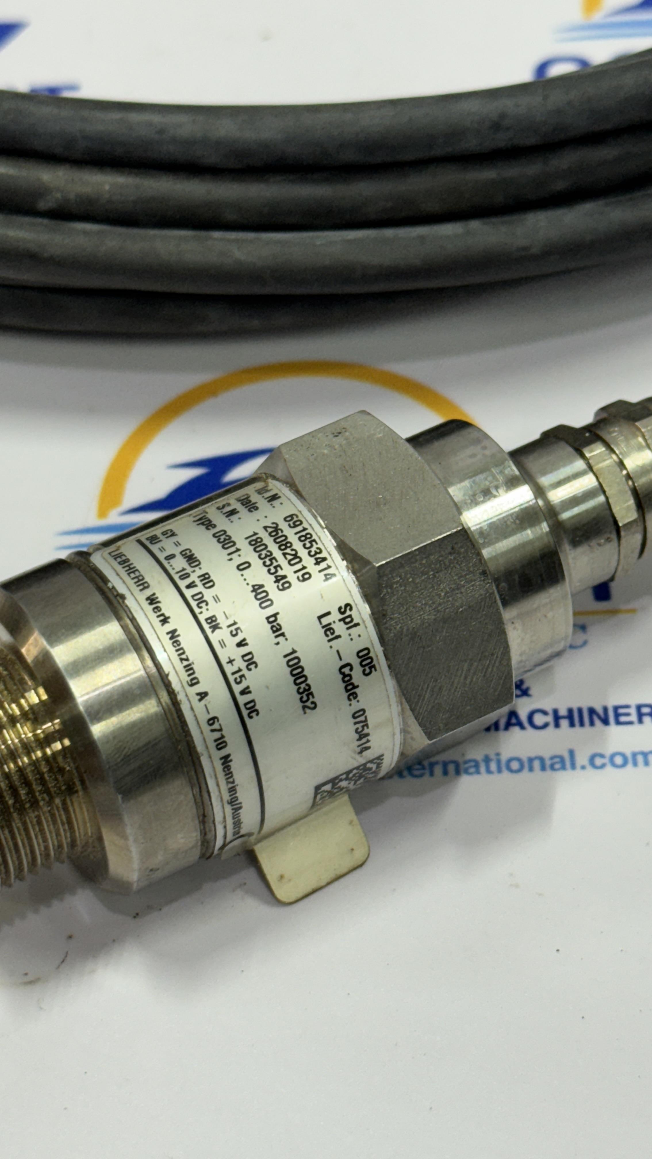 LIEBHERR 691853414 Pressure Transmitter 0301 0-400 BAR