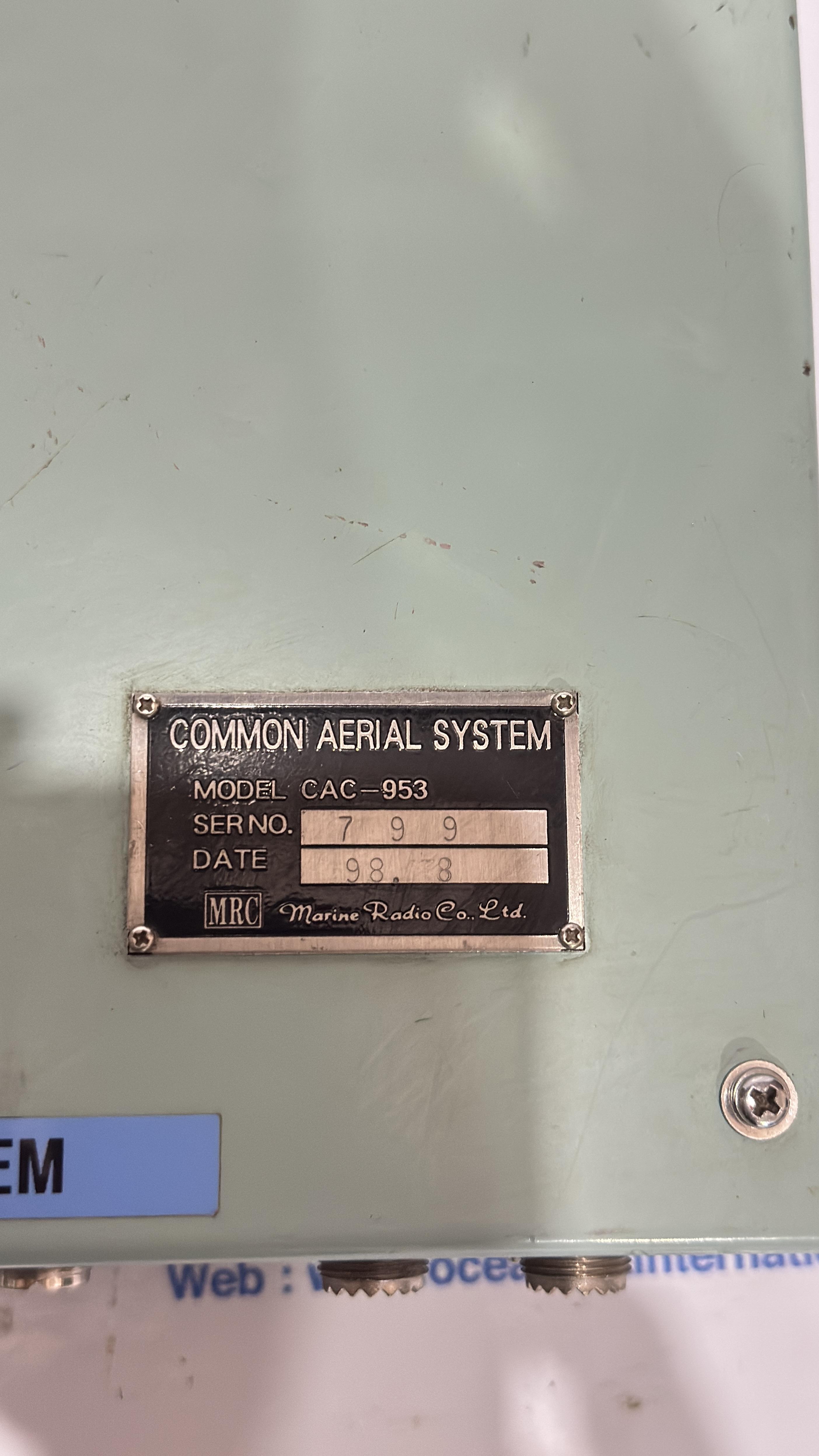 Marine radio cac-953 common aerial system with mp-30 & ps-020