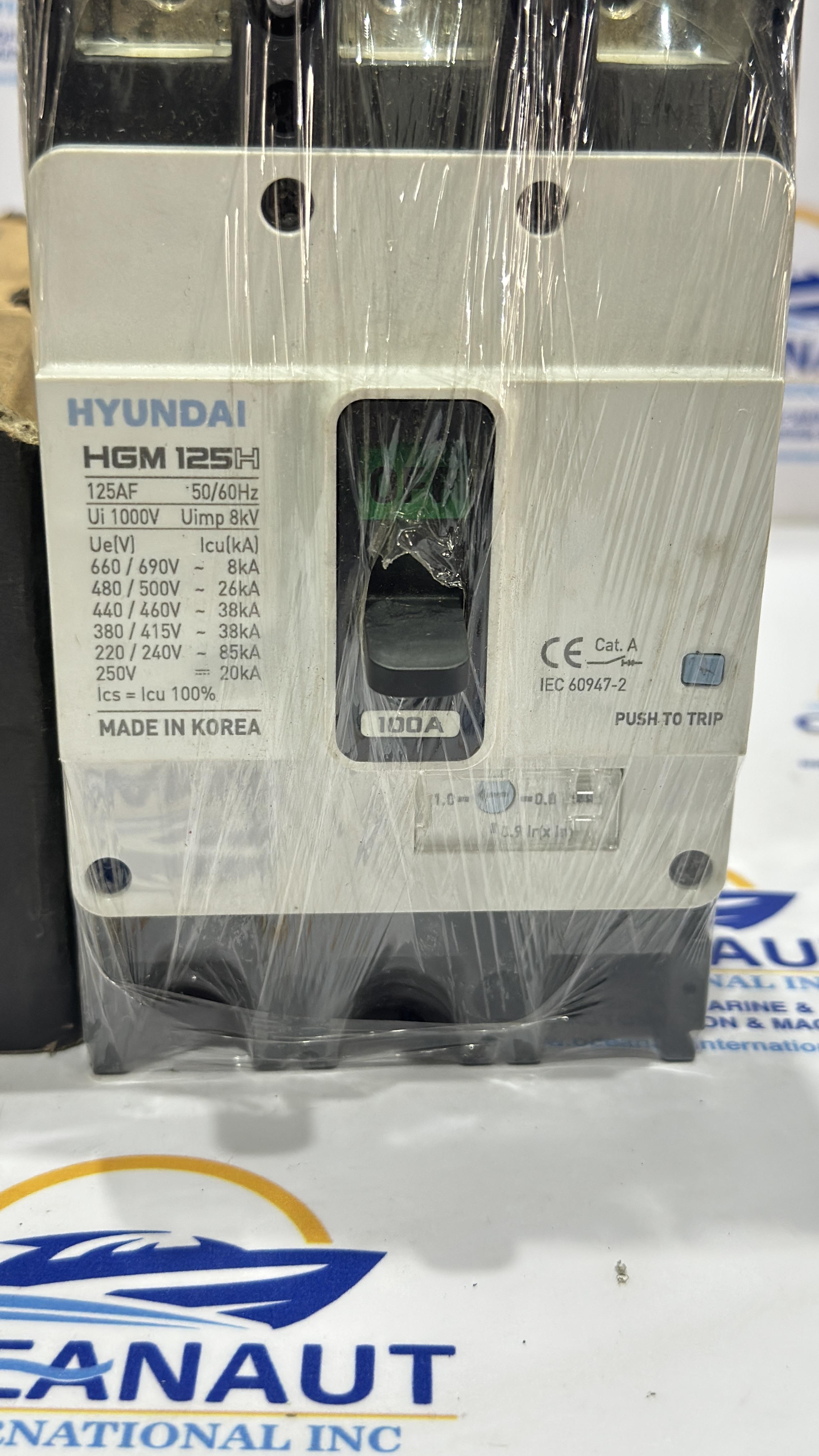 NEW HYUNDAI | HGM 125H | 100A | 125AF 50/60HZ | MOLDED CASE CIRCUIT BREAKER