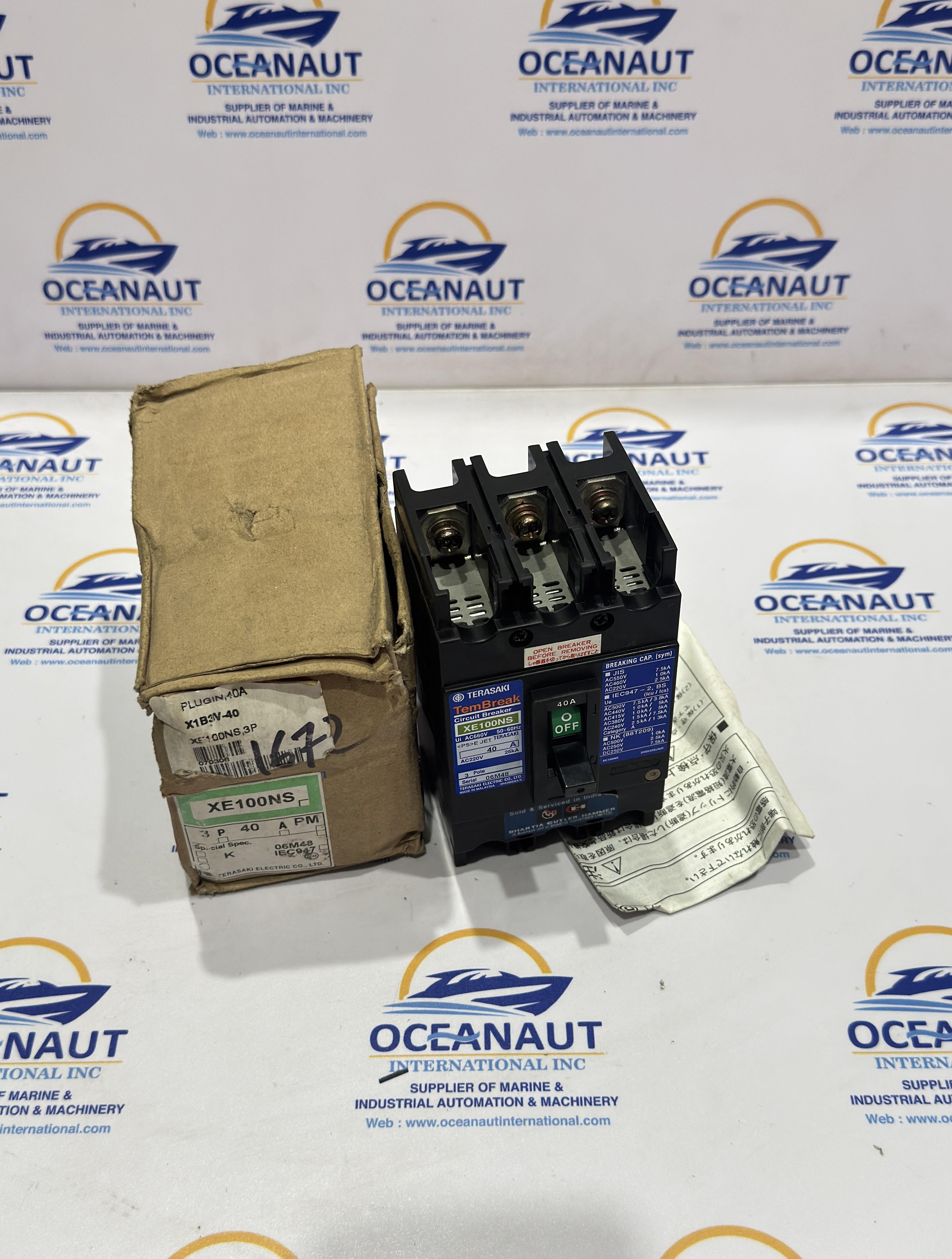 NEW Terasaki Electric XE100NS Circuit Breaker 3 Pole AC220V 25KV