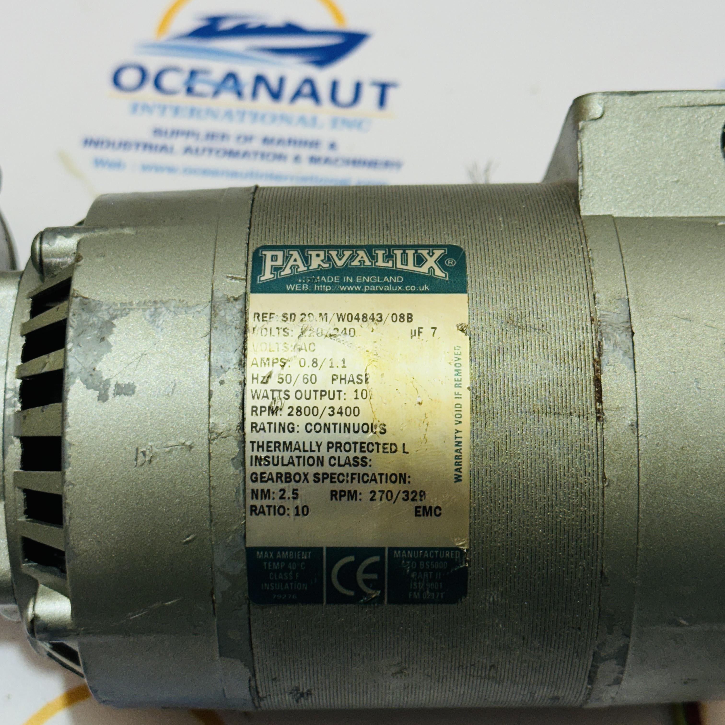 Parvalux SD 29.M/W04843/08B Wiper Motor 2800/3400 RPM