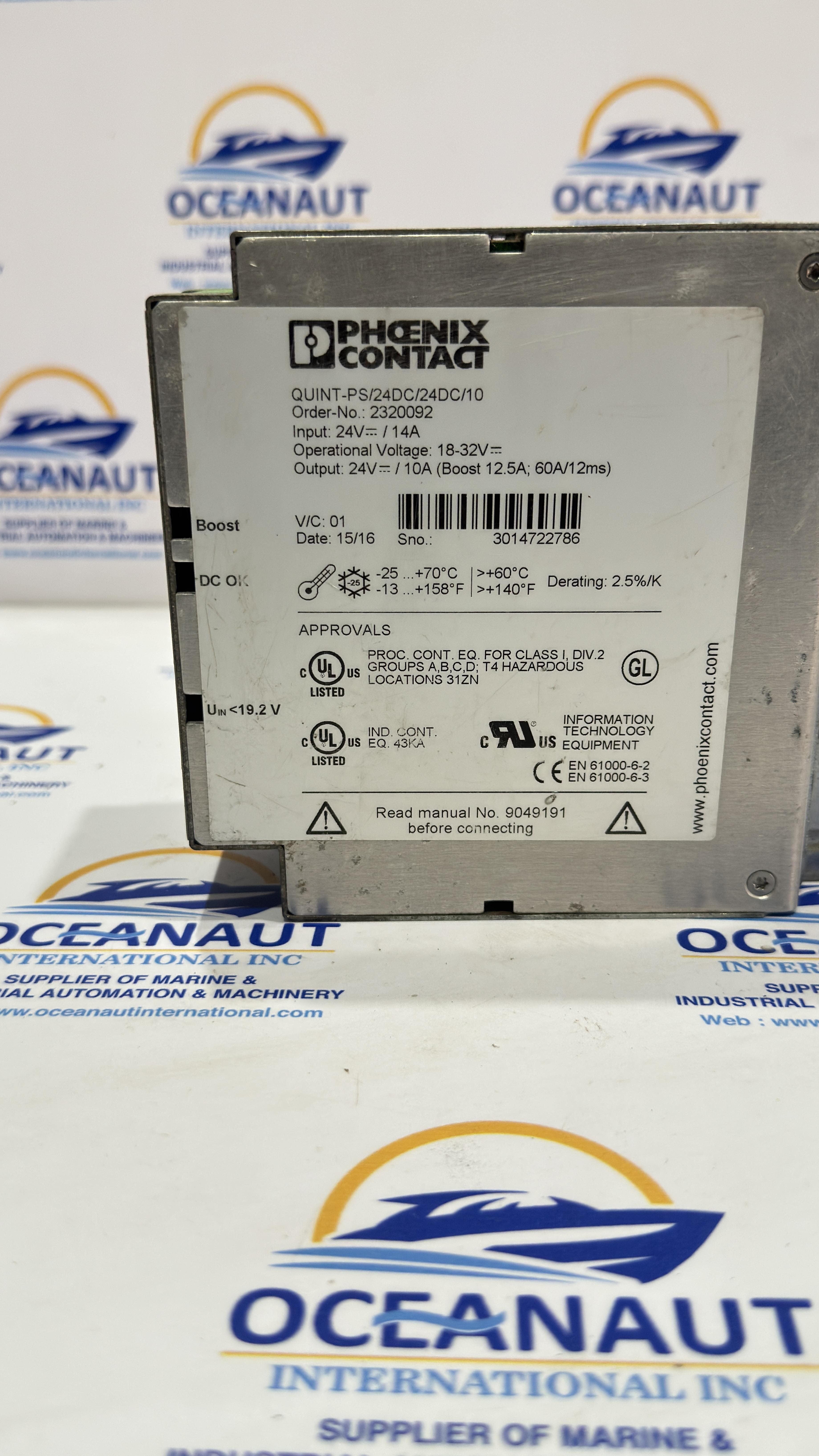 PHONIX CONTACT POWER SUPPLY QUINT-PS/24DC/24DC/10