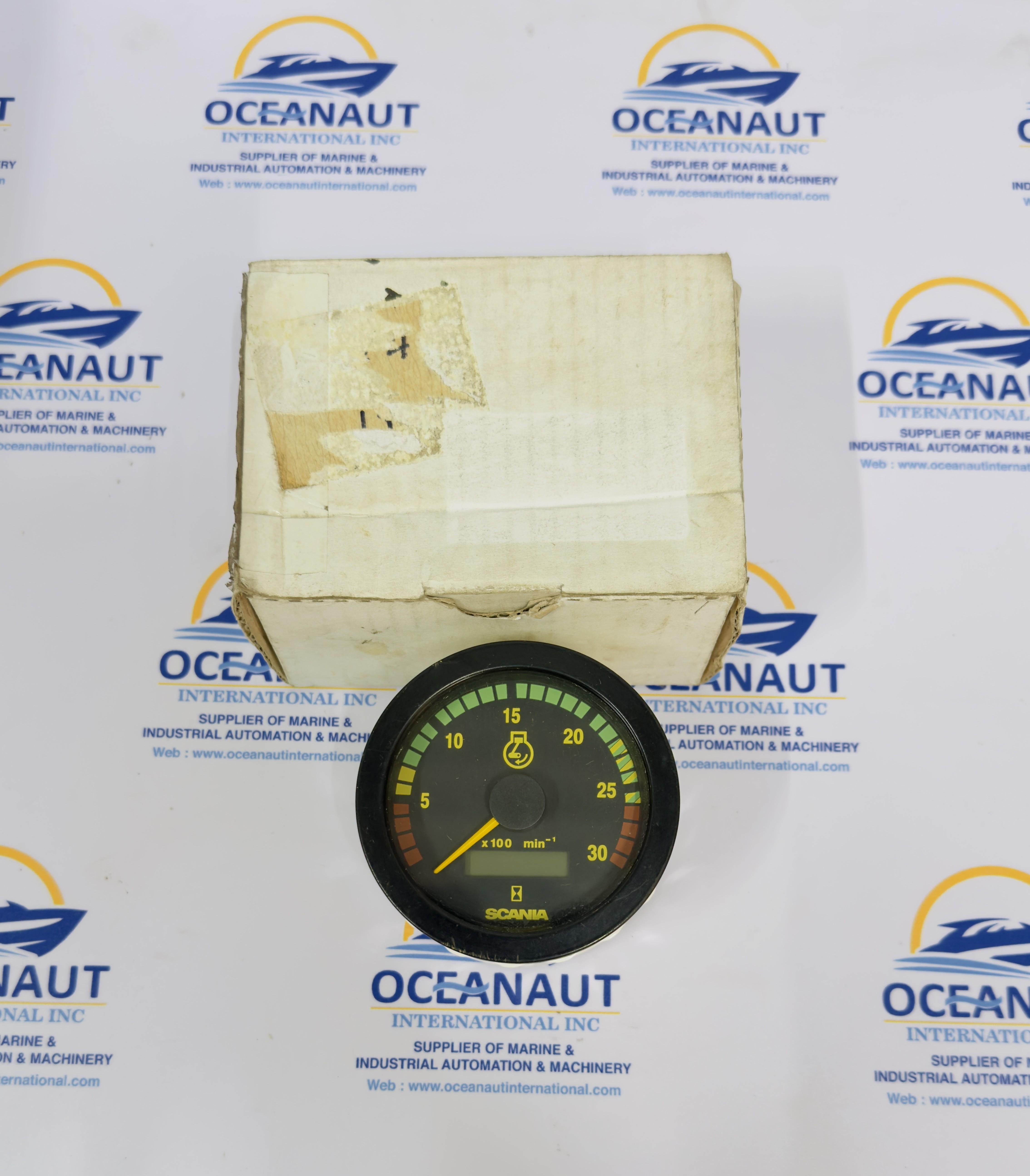 SCANIA BOAT TACHOMETER SENSOR TACHO GAUGE 12V / 24V RED LIGHT WITH LCD DISPLAY