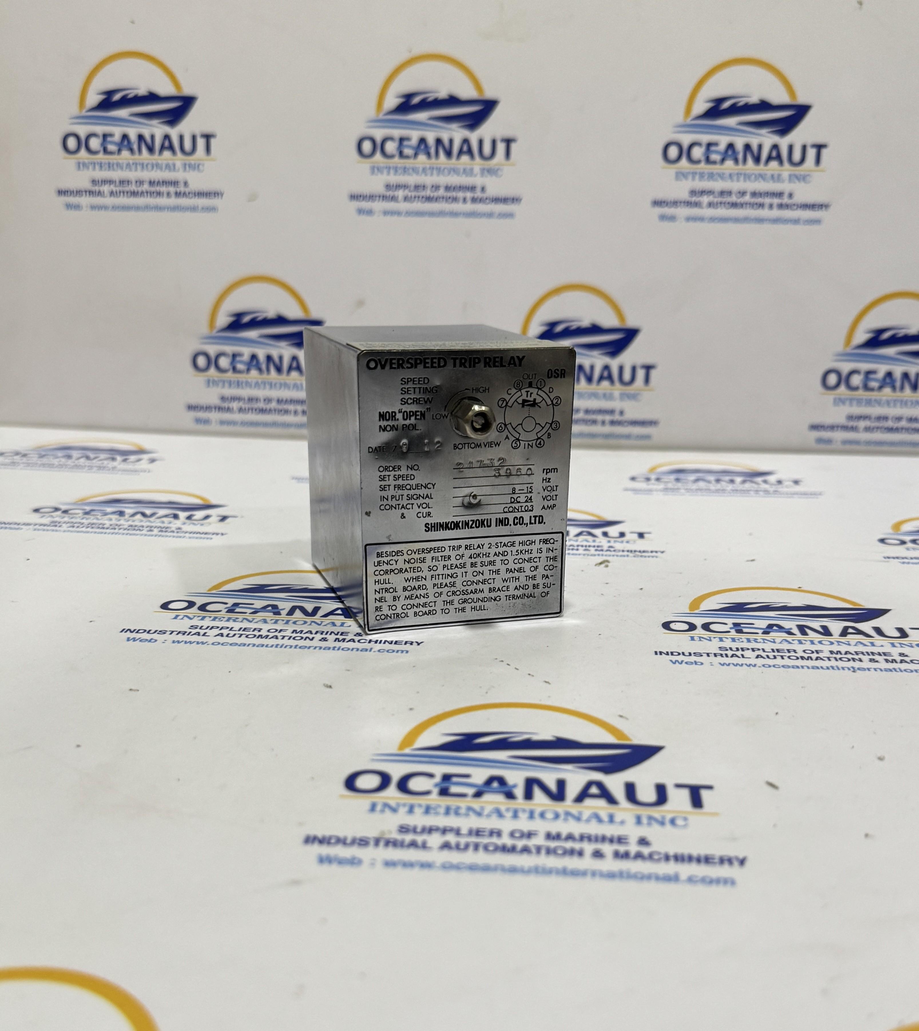 Shinko 3960 rpm over speed trip relay