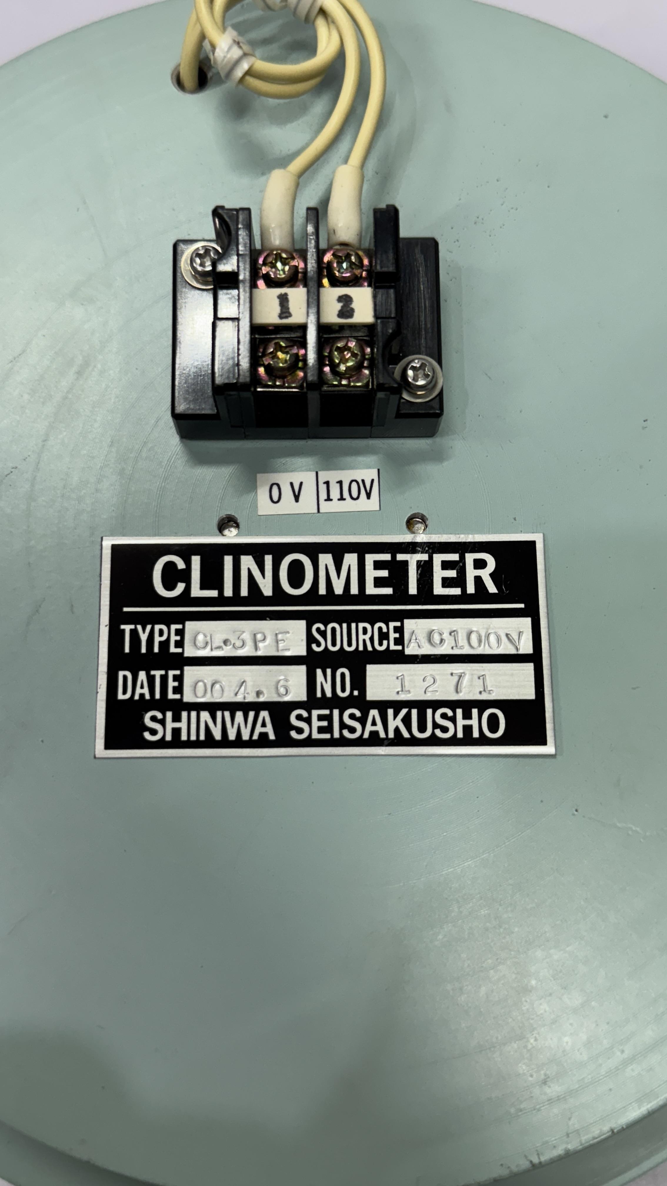 SHINWA SEISAKUSHO MARINE CLINOMETER OSAKA JAPAN TYPE CL.3PE