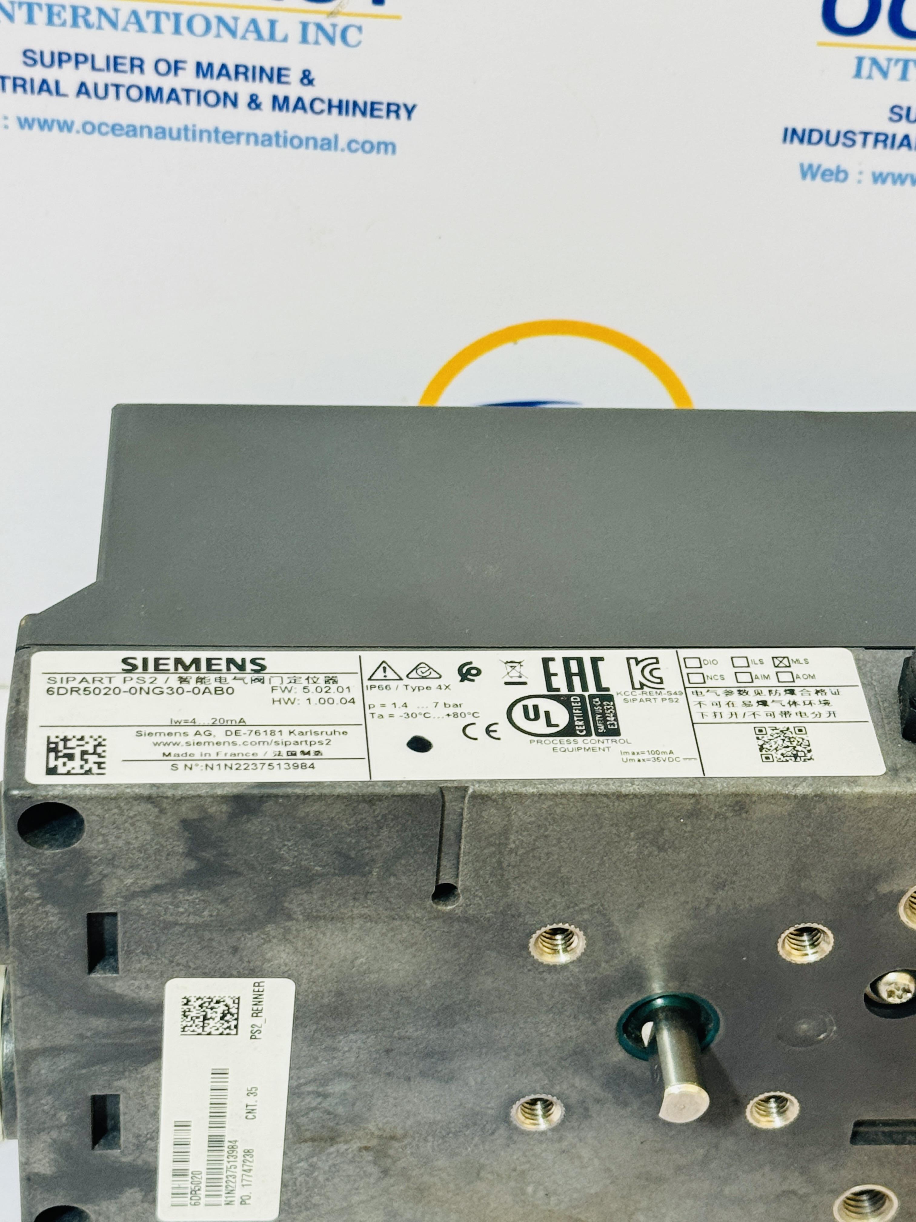 SIEMENS 6DR5020-0NG30-0AB0 VALVE POSITIONER