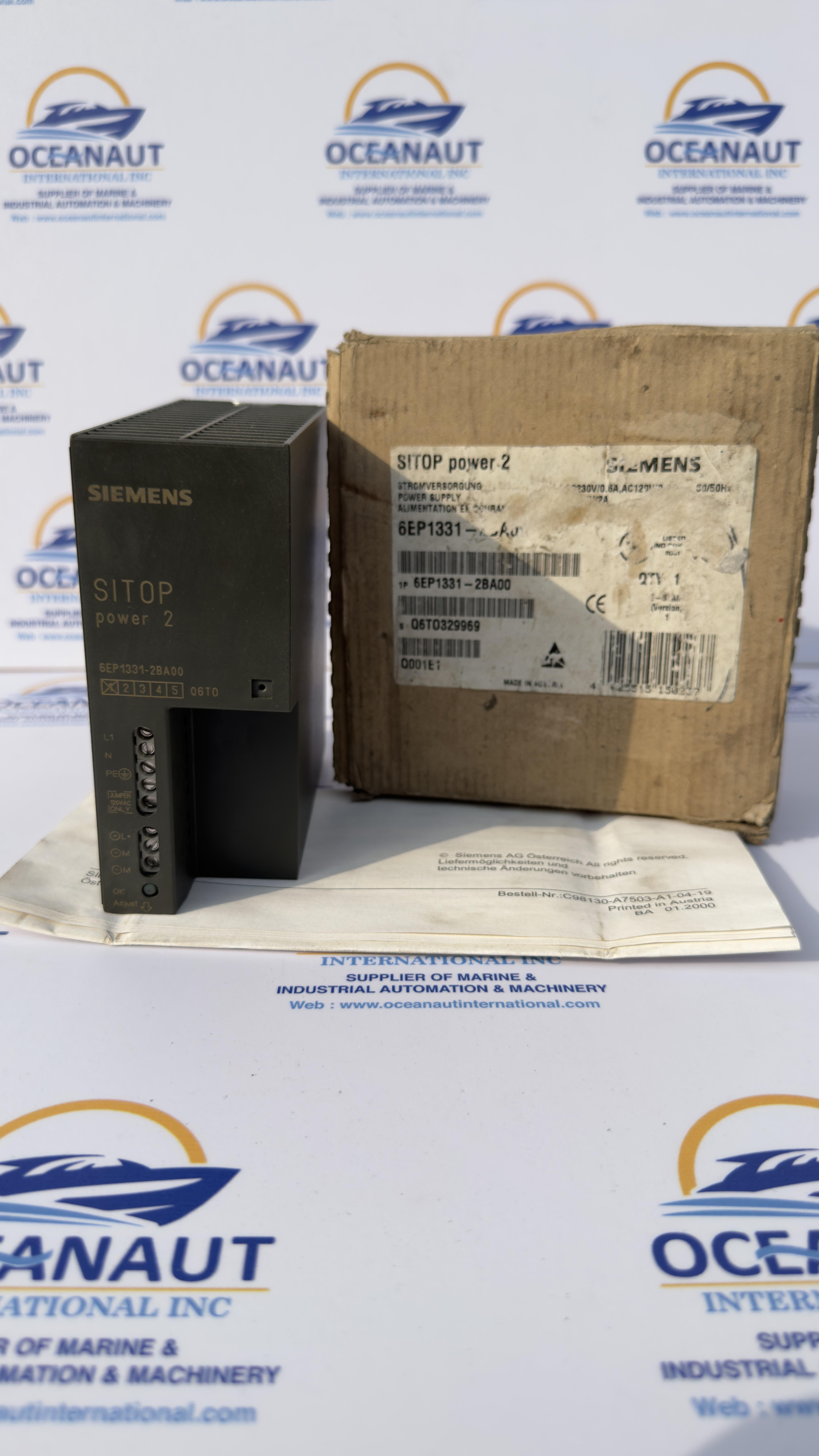 SIEMENS PLC SITOP POWER 2 (6EP1-331-2BA00) IP-215V OP-DC24V-2A