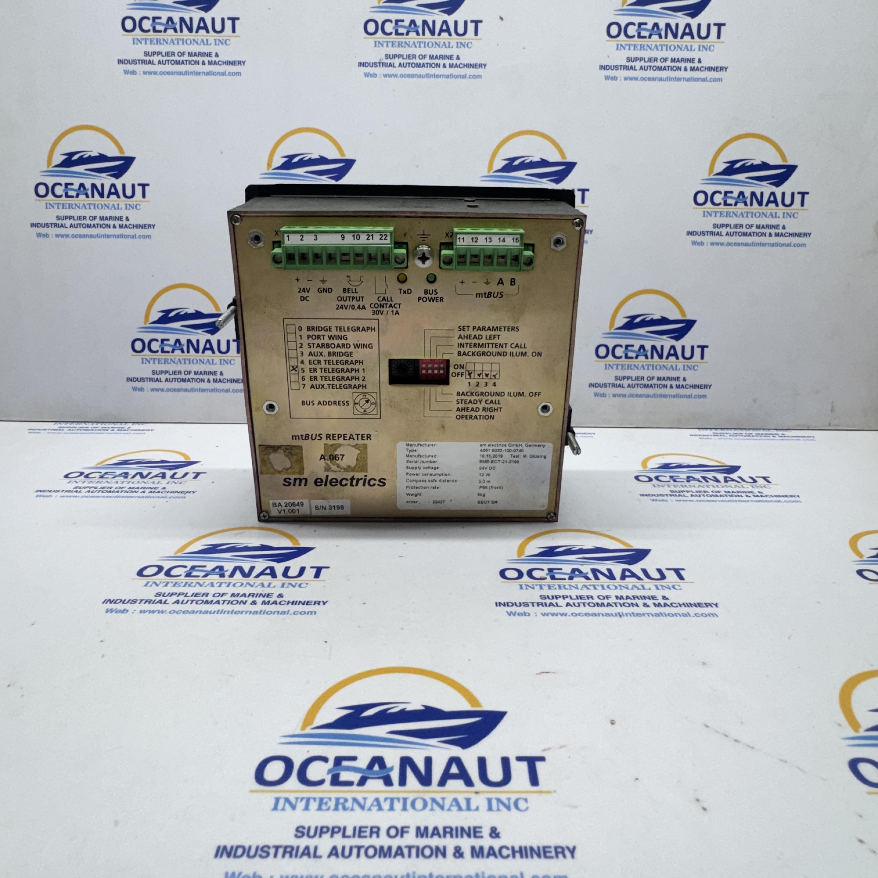 SM ELECTRICS A067.5032-100-0740 ENGINE ORDER PANEL-