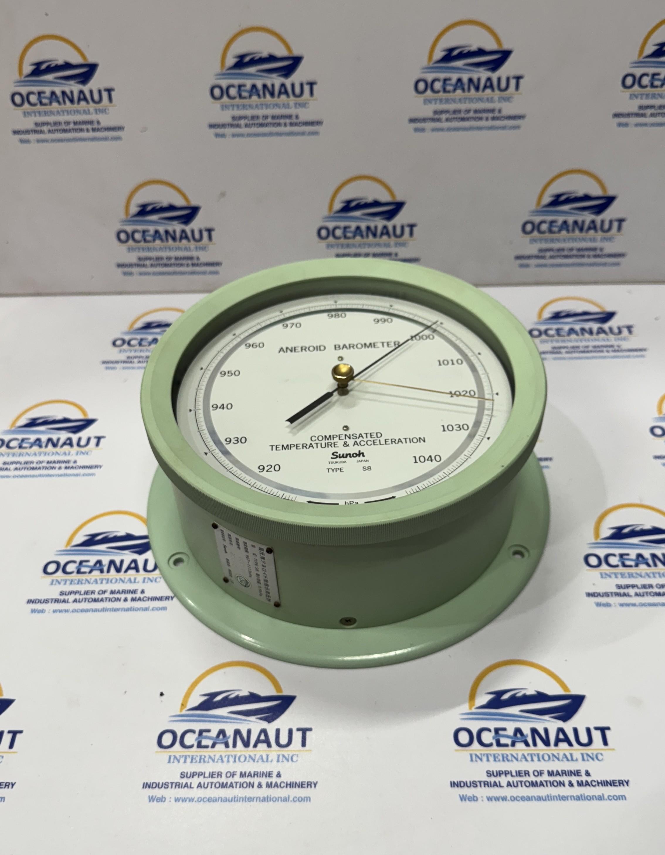 SUNOH ANEROID BAROMETER TYPE S8 COMPENSATED TEMPERATURE & ACCELERATION