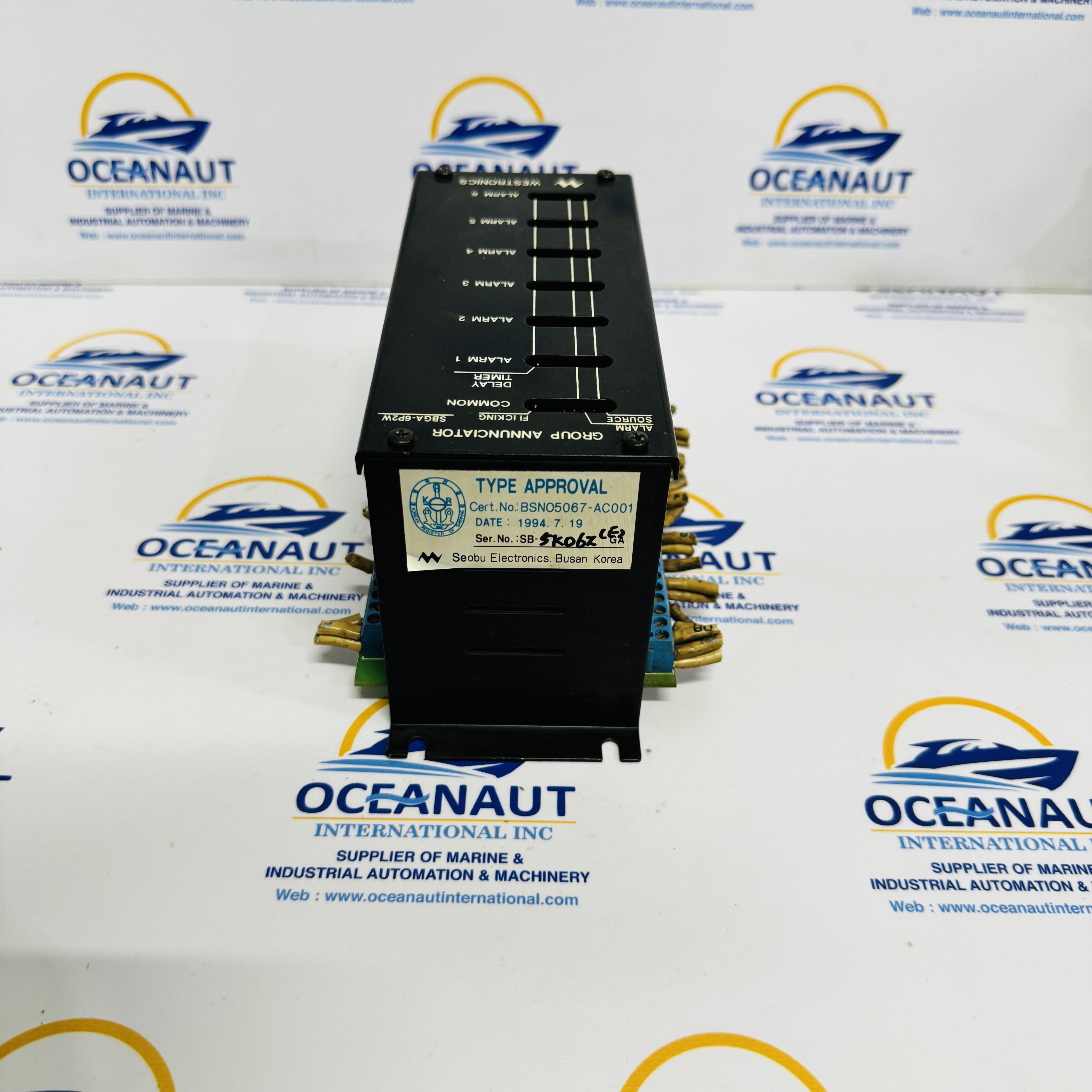 WESTRONICS SBGA-6P2W GROUP ANNUNCIATOR 950506-GA