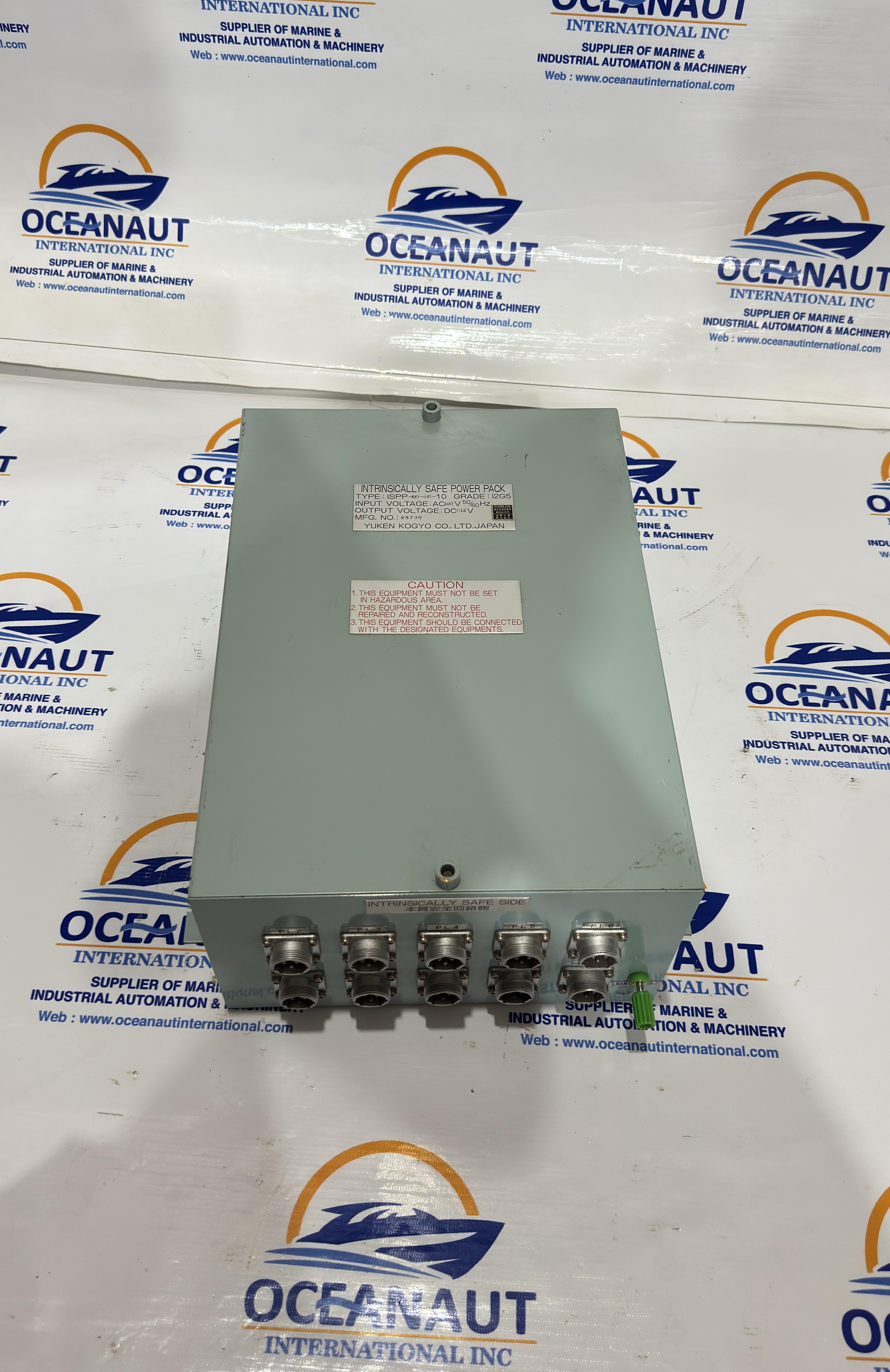 YUKEN KOGYO ISPP-100-100-10 Intrinsically Safe Power Pack AC100V 50/60HZ DC 12V